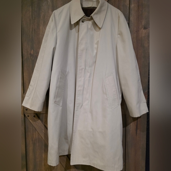 London Fog Maincoats Beige Lined Trench Coat Size 40 Reg - Picture 9 of 12